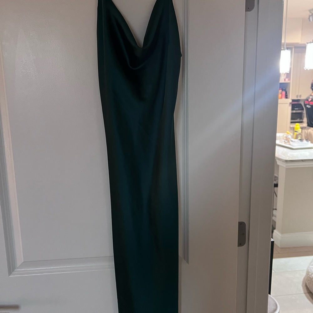 Princess Polly Green Cowl Neck Sheath Gown